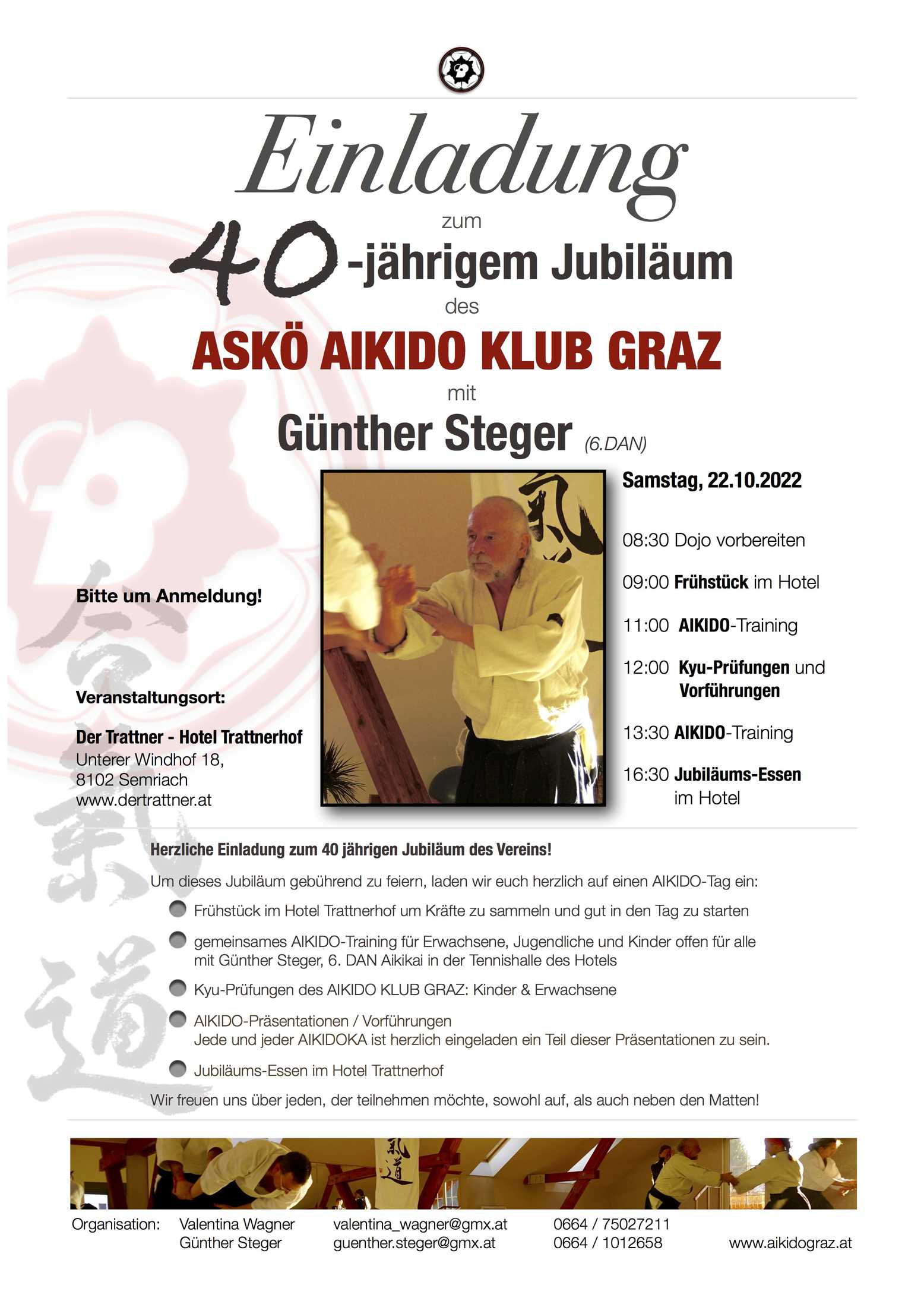 40 Jahre AIKIDO GRAZ-Einladung